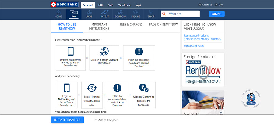 HDFC Wire Transfer from India to USA HDFC Wire Transfer from India to USA