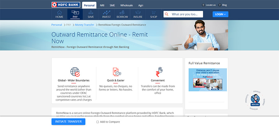 HDFC Wire Transfer from India to USA HDFC Wire Transfer from India to USA