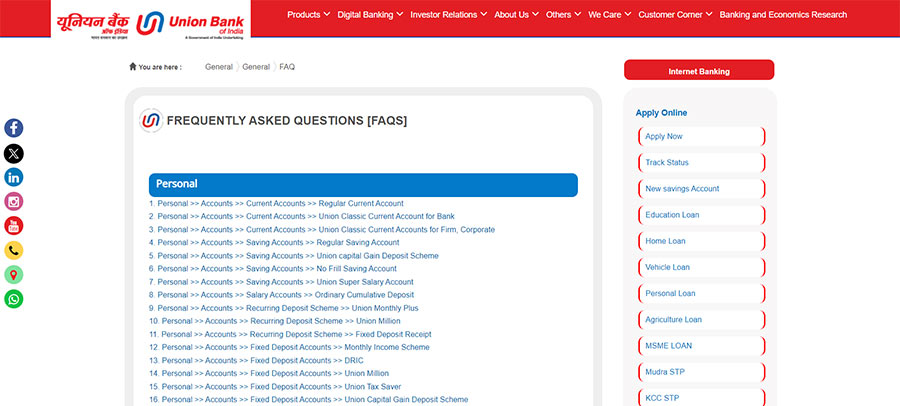 Union Bank of India Net Banking Union Bank of India Net Banking